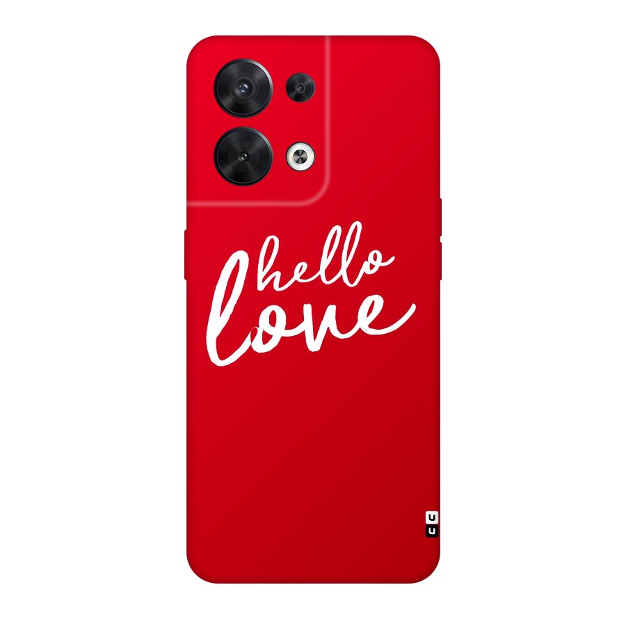 Hello Love Original Polycarbonate Back Case for Oppo Reno8 5G