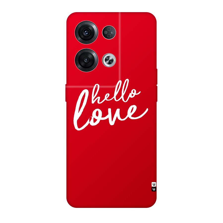 Hello Love Original Polycarbonate Back Case for Oppo Reno8 Pro 5G