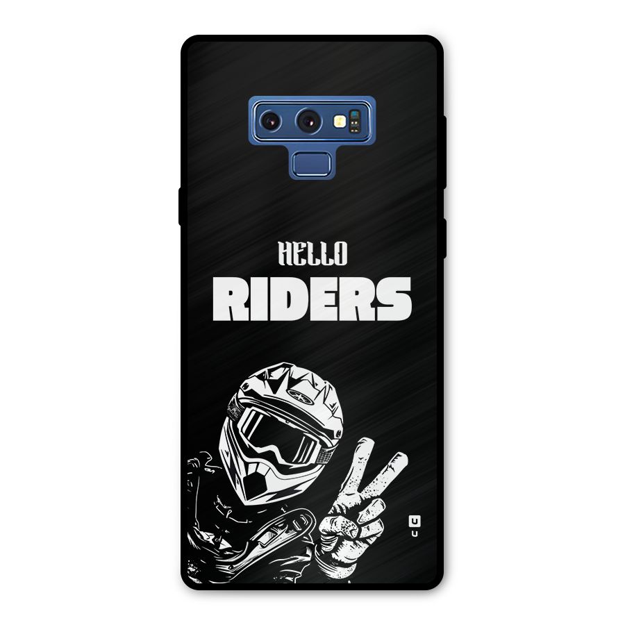 Hello Riders Metal Back Case for Galaxy Note 9