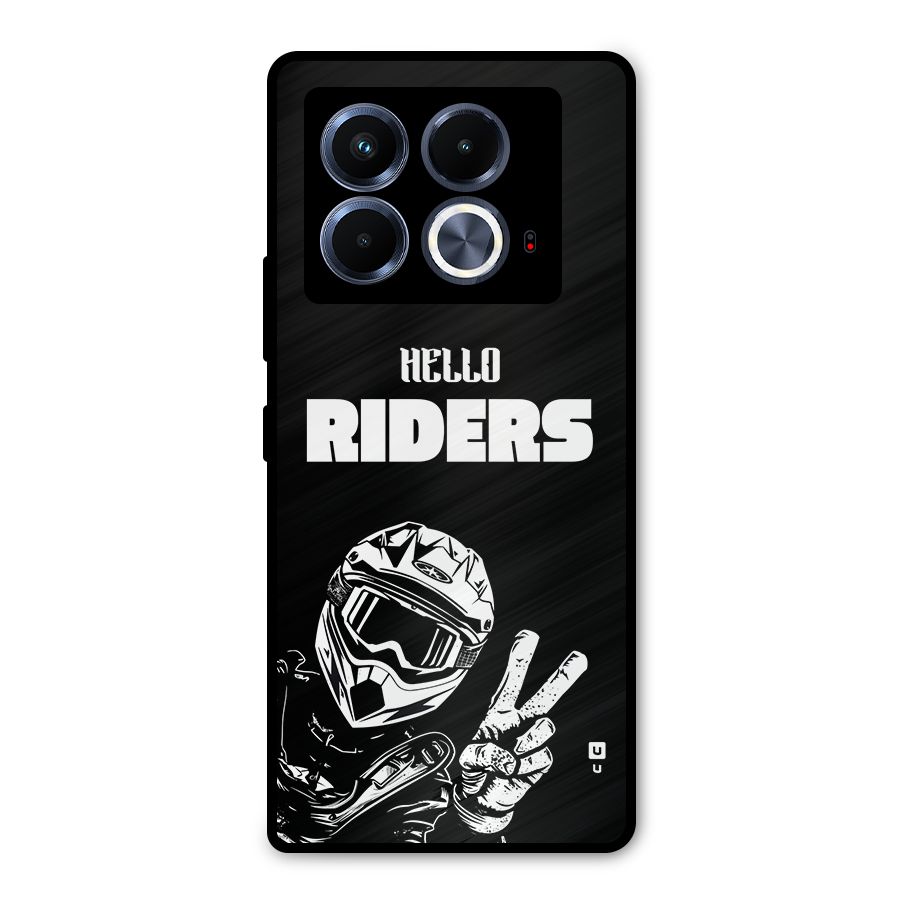 Hello Riders Metal Back Case for Infinix Note 40 5G