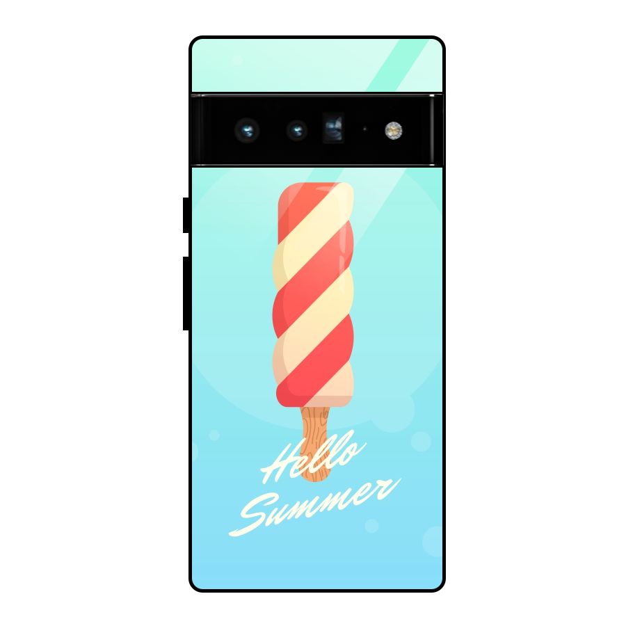 Hello Summer Glass Back Case for Google Pixel 6 Pro