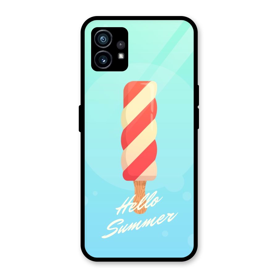 Hello Summer Glass Back Case for Nothing Phone 1