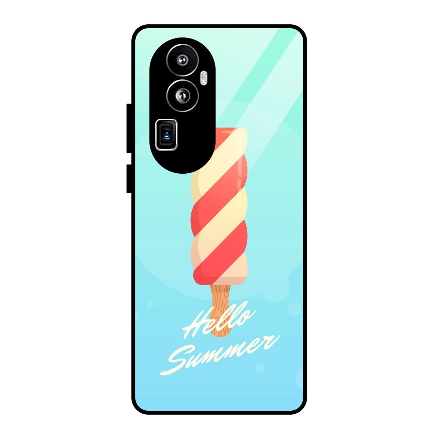 Hello Summer Glass Back Case for Oppo Reno10 Pro Plus