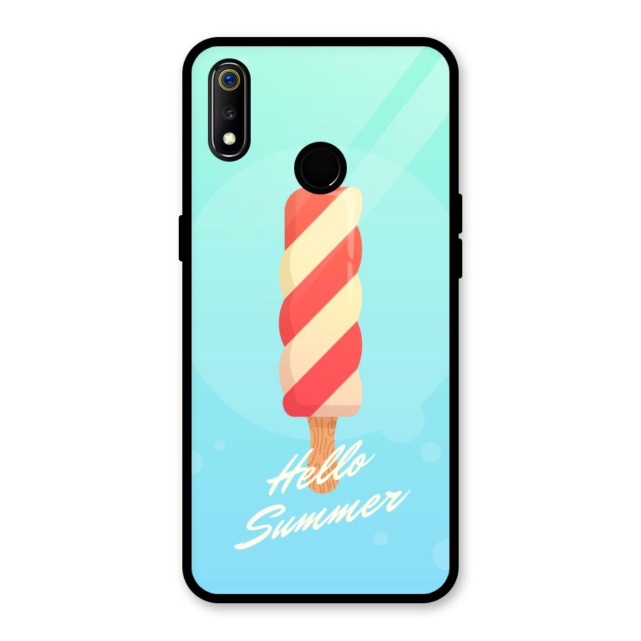 Hello Summer Glass Back Case for Realme 3i