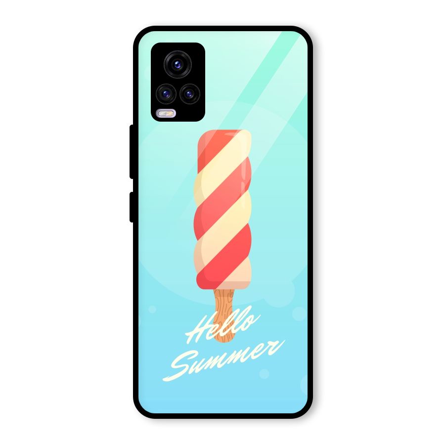 Hello Summer Glass Back Case for Vivo V20 2021