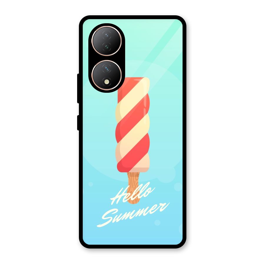 Hello Summer Glass Back Case for Vivo Y100A