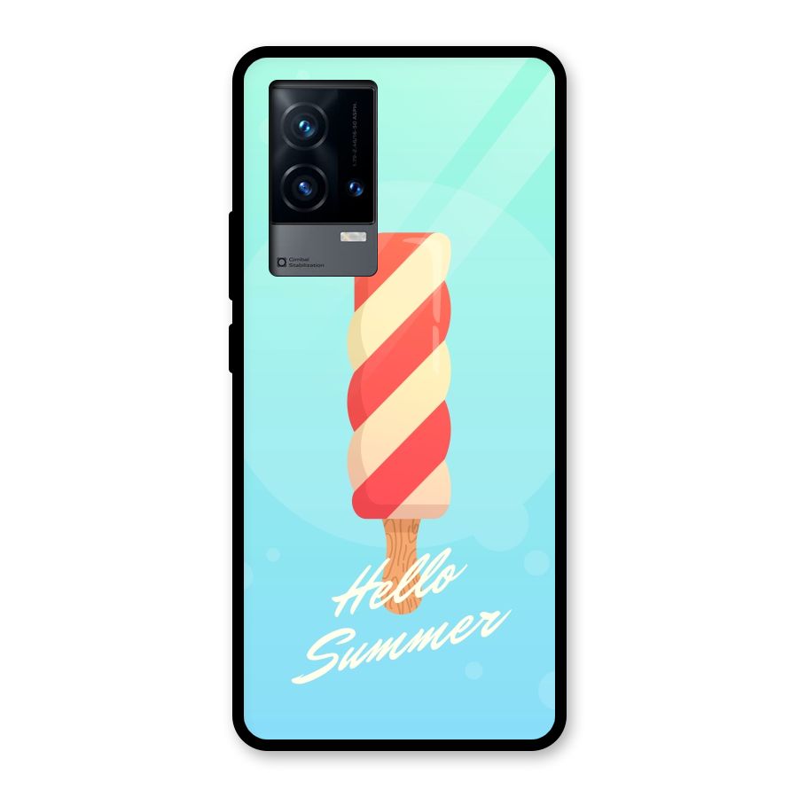 Hello Summer Glass Back Case for iQOO 9 5G