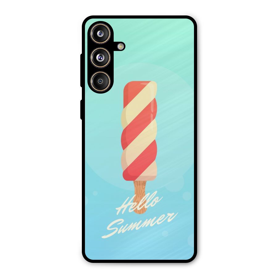 Hello Summer Metal Back Case for Galaxy F55