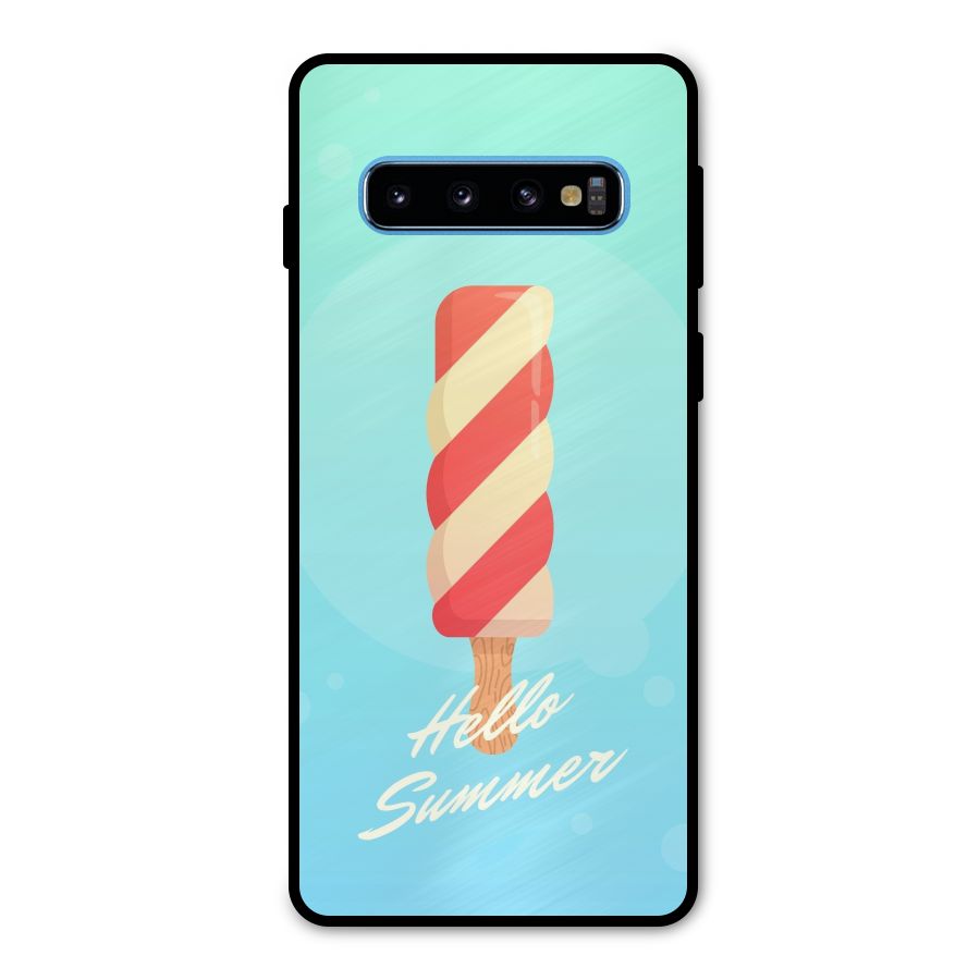 Hello Summer Metal Back Case for Galaxy S10
