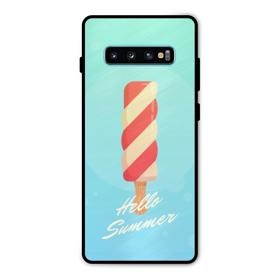 Hello Summer Metal Back Case for Galaxy S10 Plus