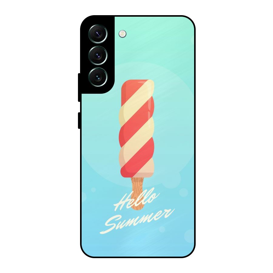 Hello Summer Metal Back Case for Galaxy S22 Plus 5G