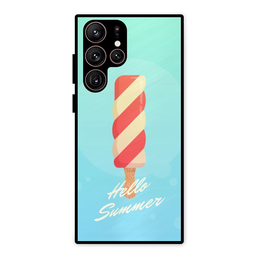 Hello Summer Metal Back Case for Galaxy S22 Ultra 5G