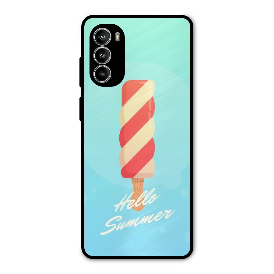 Hello Summer Metal Back Case for Moto G52