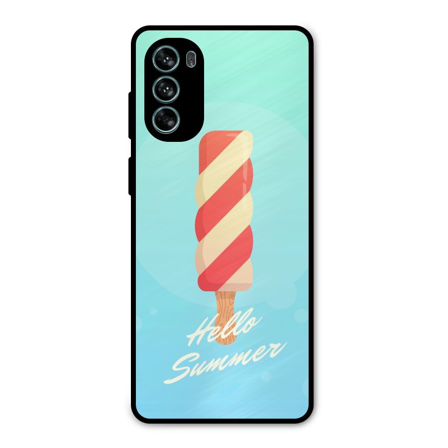 Hello Summer Metal Back Case for Moto G62