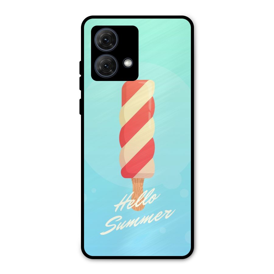 Hello Summer Metal Back Case for Moto G84