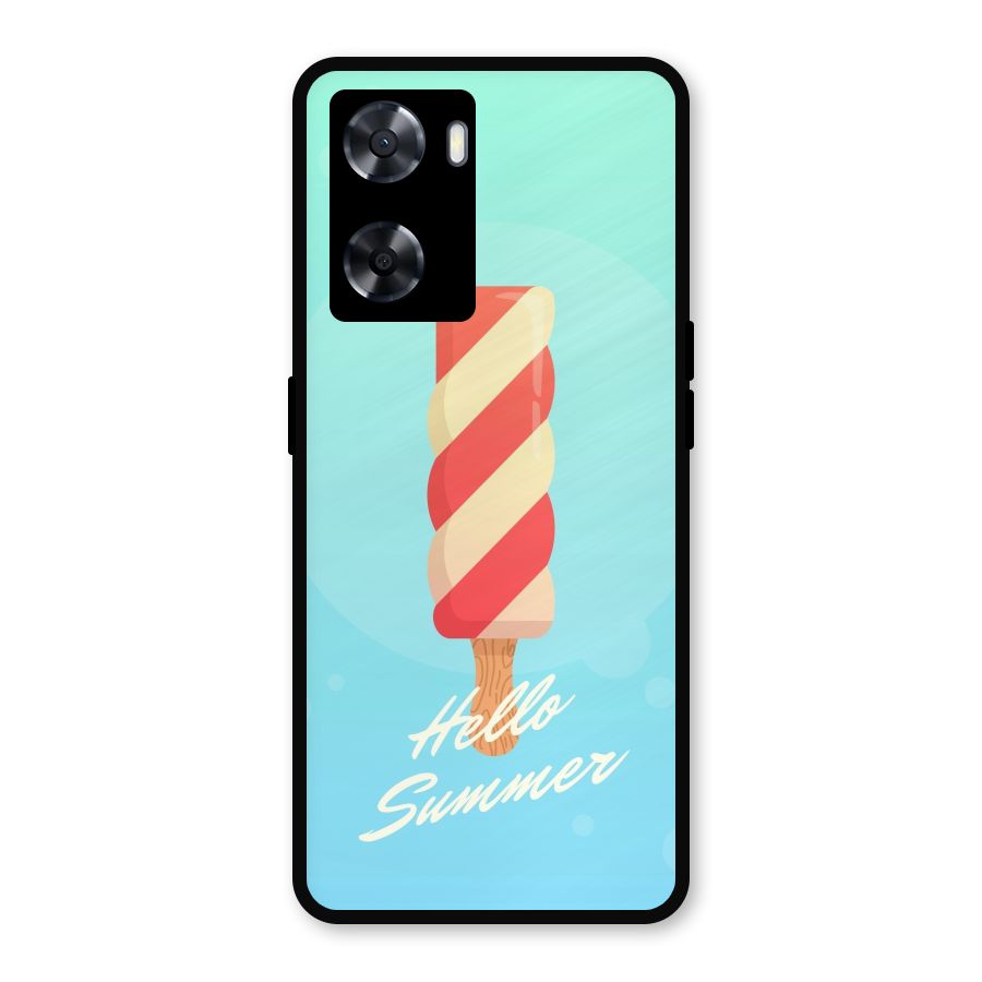 Hello Summer Metal Back Case for Oppo A57 2022