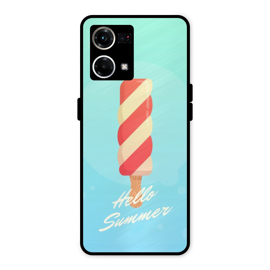 Hello Summer Metal Back Case for Oppo F21 Pro 4G