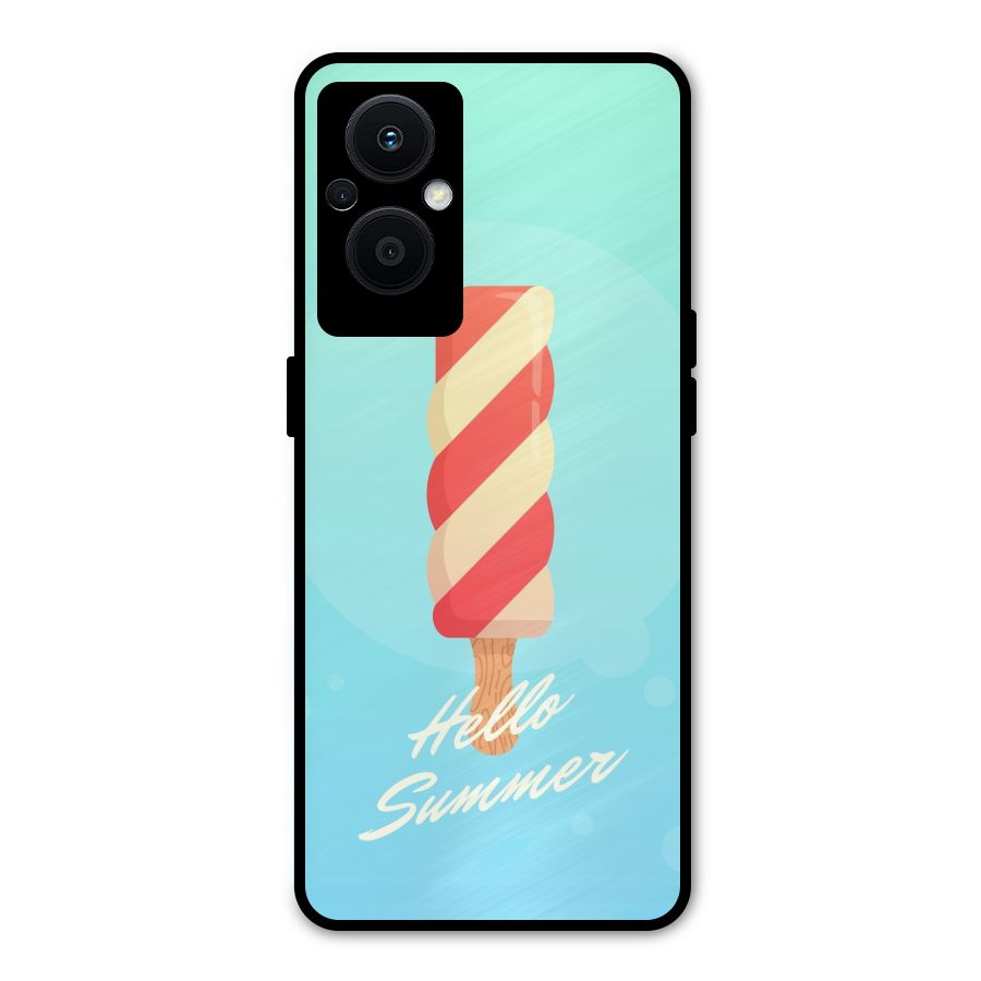 Hello Summer Metal Back Case for Oppo F21 Pro 5G