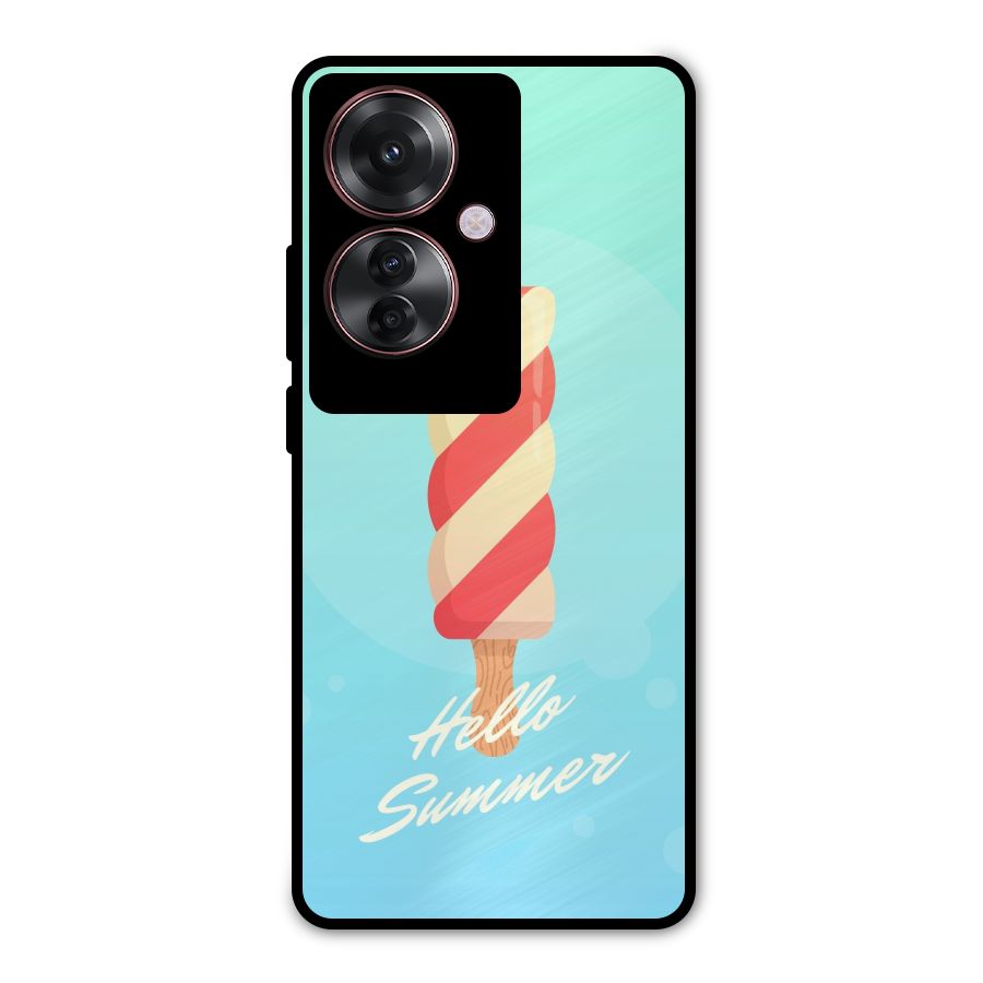 Hello Summer Metal Back Case for Oppo F25 Pro