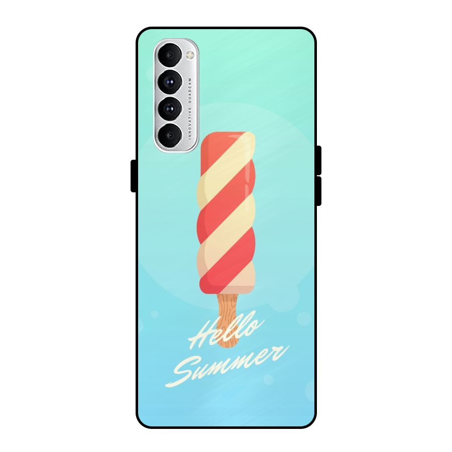 Hello Summer Metal Back Case for Oppo Reno4 Pro