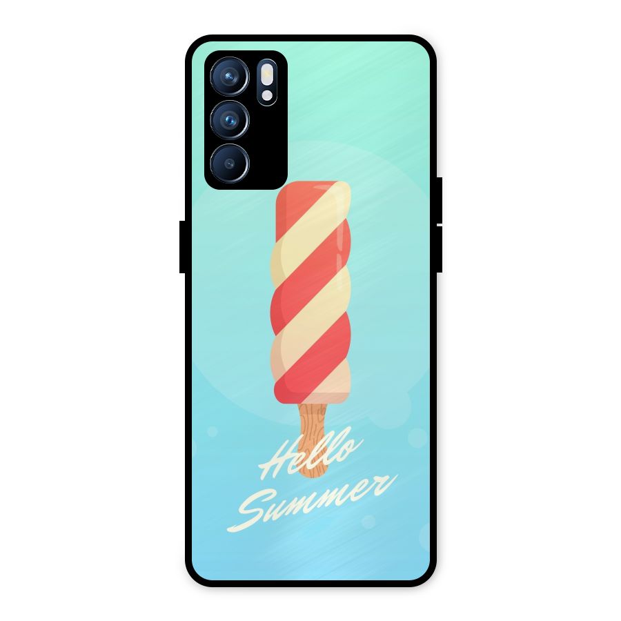 Hello Summer Metal Back Case for Oppo Reno6 5G