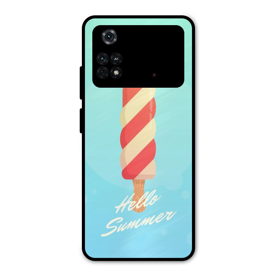 Hello Summer Metal Back Case for Poco M4 Pro 4G