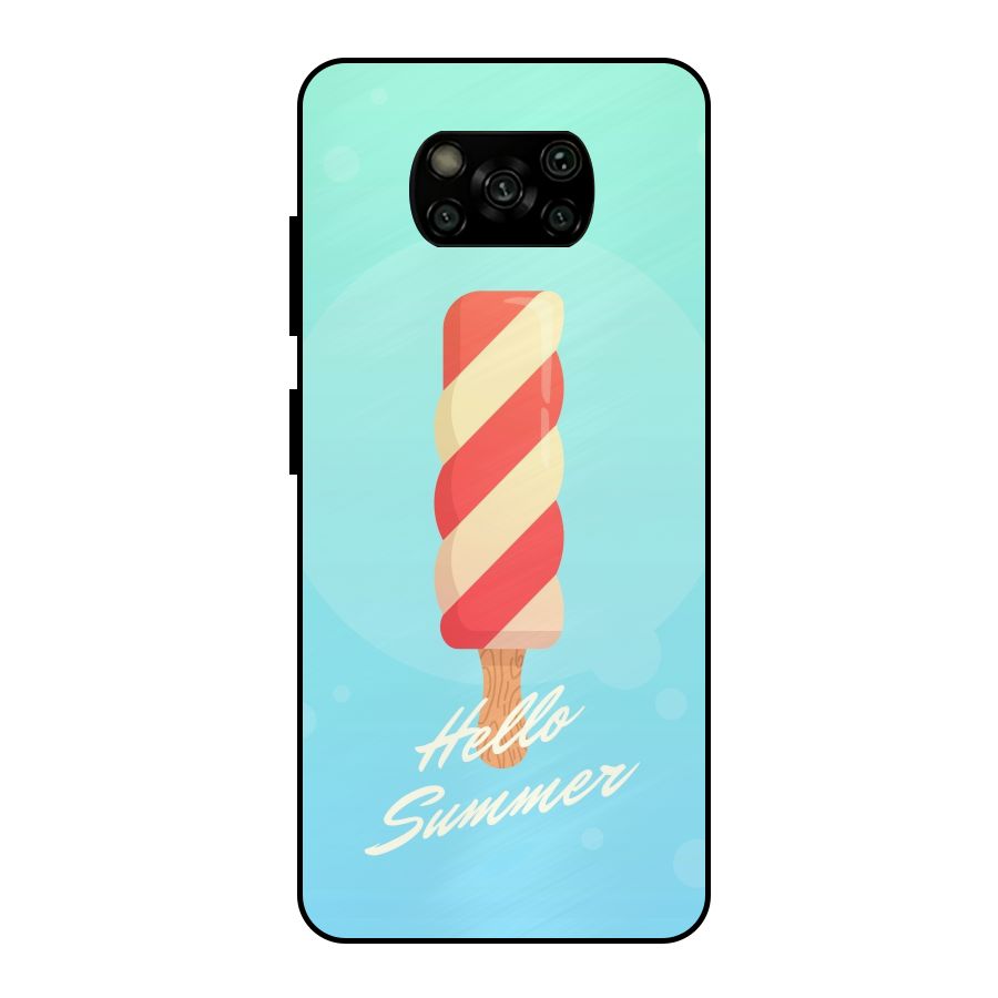 Hello Summer Metal Back Case for Poco X3