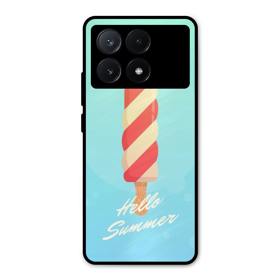Hello Summer Metal Back Case for Poco X6 Pro