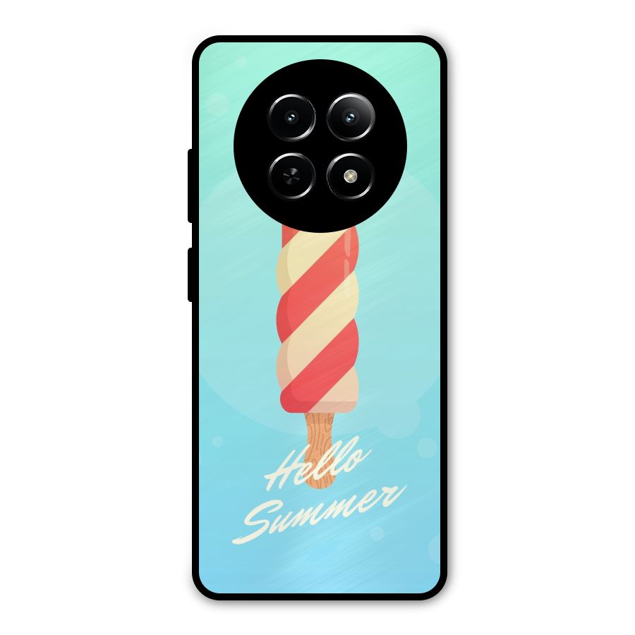 Hello Summer Metal Back Case for Realme Narzo 70x 5G