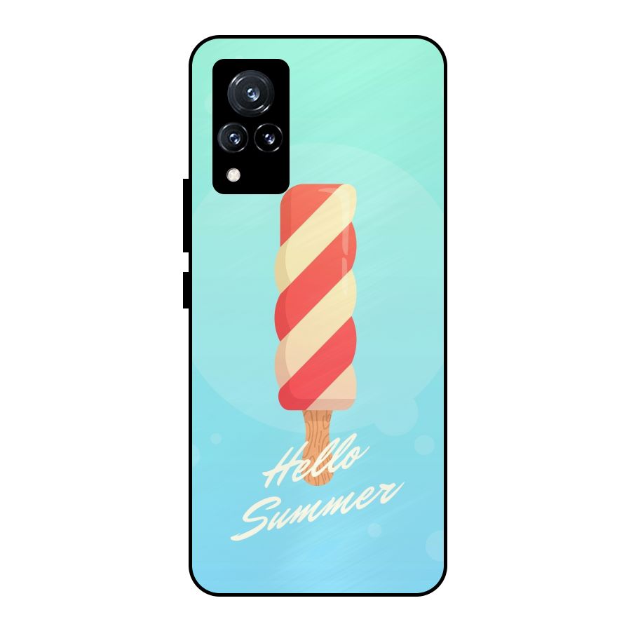Hello Summer Metal Back Case for Vivo V21 5G