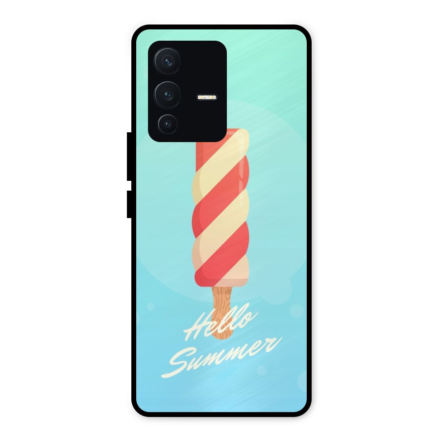Hello Summer Metal Back Case for Vivo V23 5G