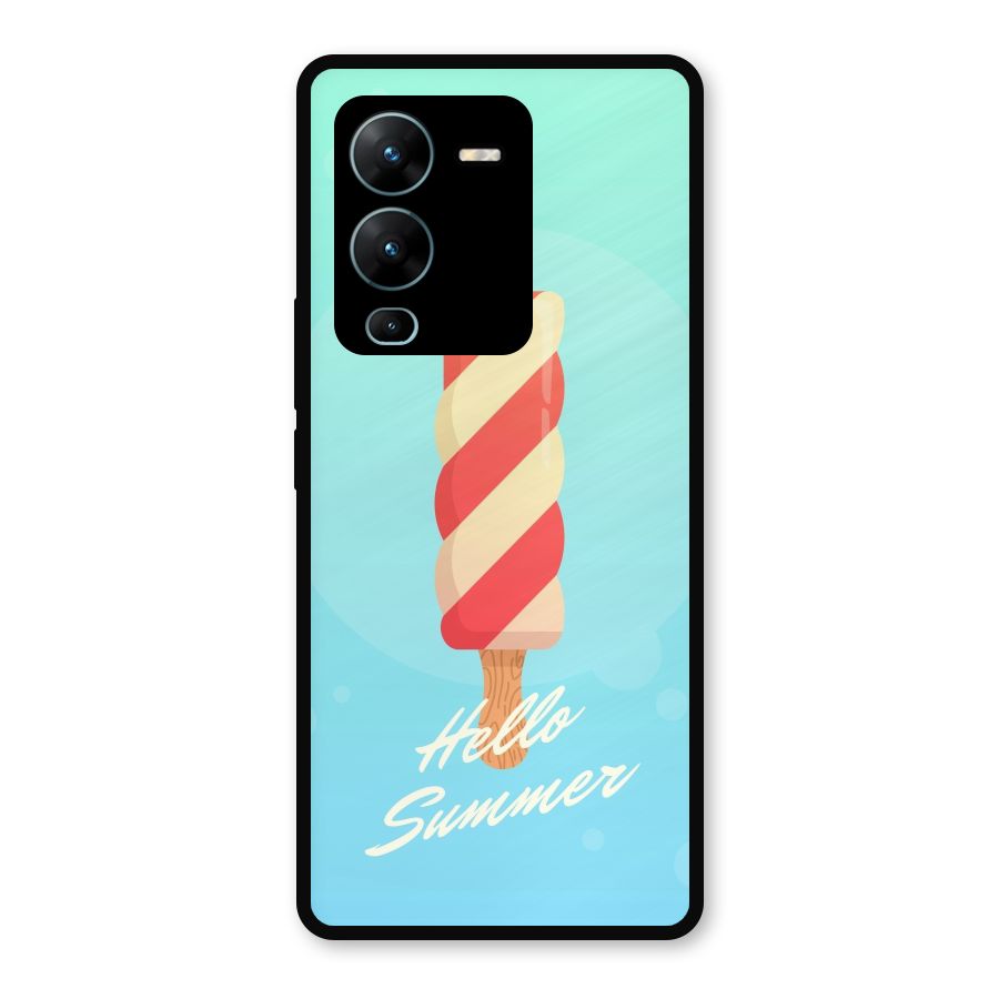 Hello Summer Metal Back Case for Vivo V25 Pro
