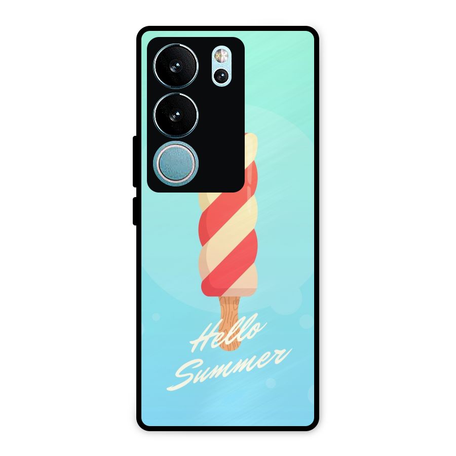 Hello Summer Metal Back Case for Vivo V29 Pro