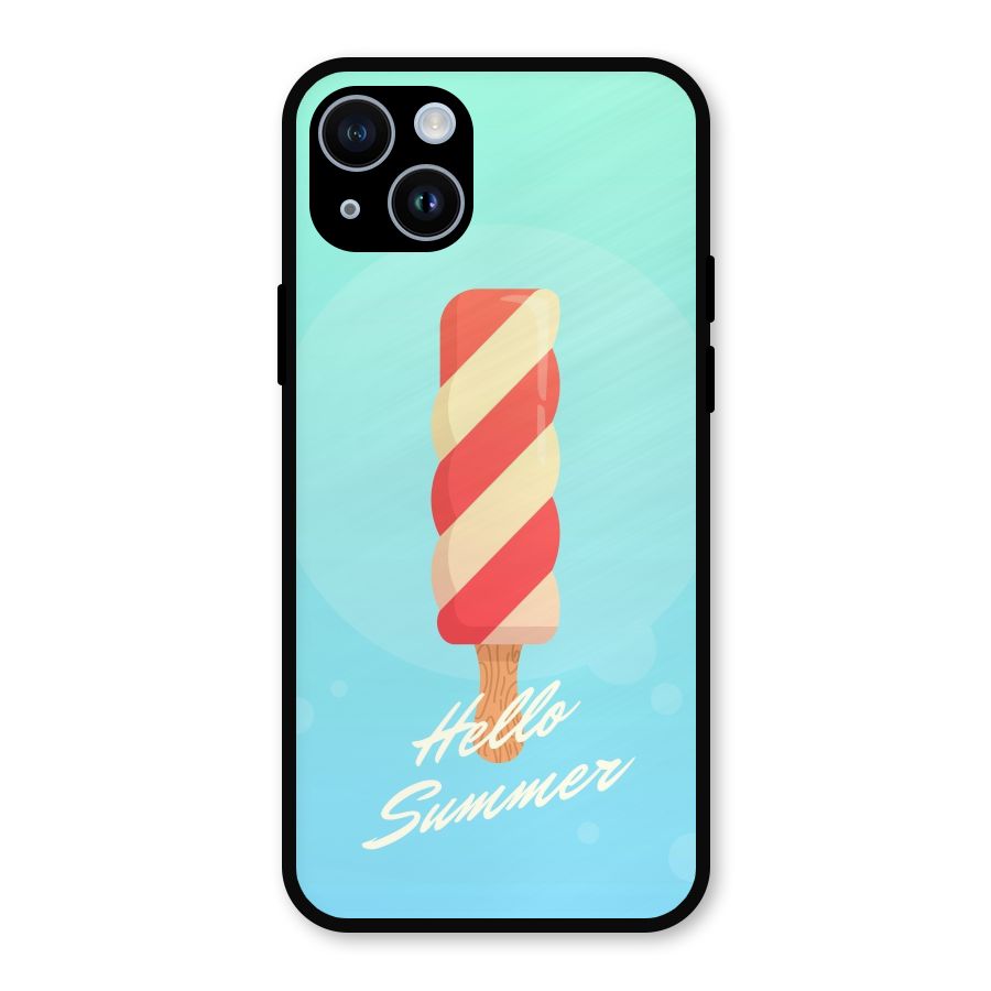 Hello Summer Metal Back Case for iPhone 14