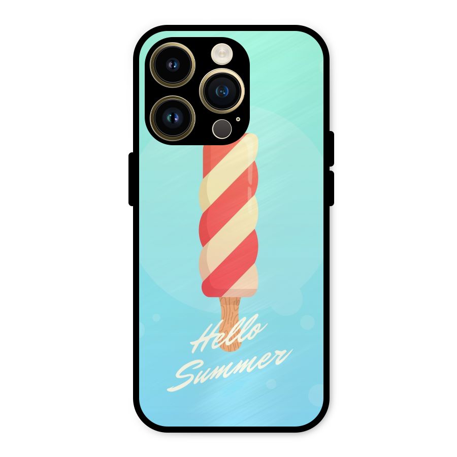 Hello Summer Metal Back Case for iPhone 14 Pro