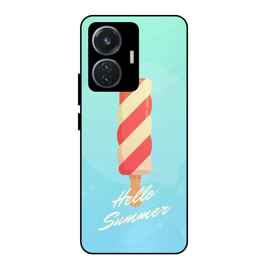 Hello Summer Metal Back Case for iQOO Z6 44W