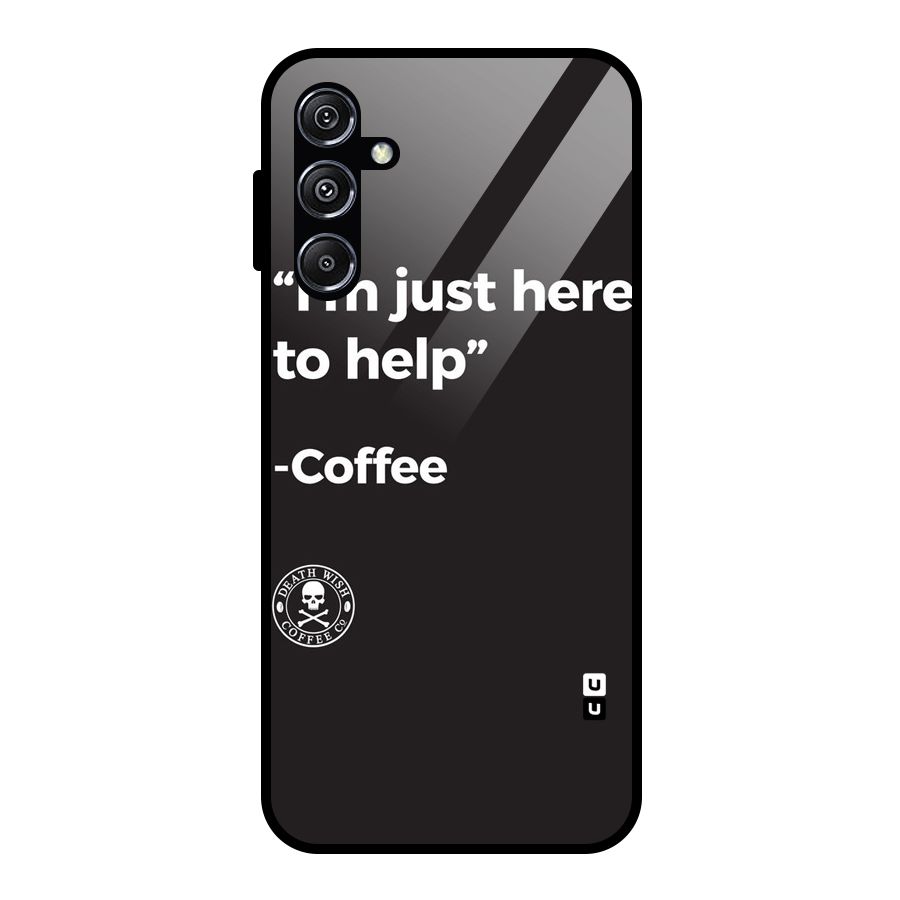 Here To Help Glass Back Case for Galaxy M34 5G