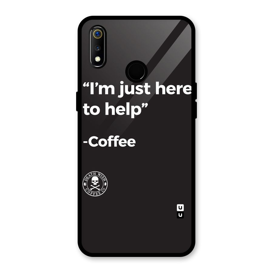 Here To Help Glass Back Case for Realme 3i