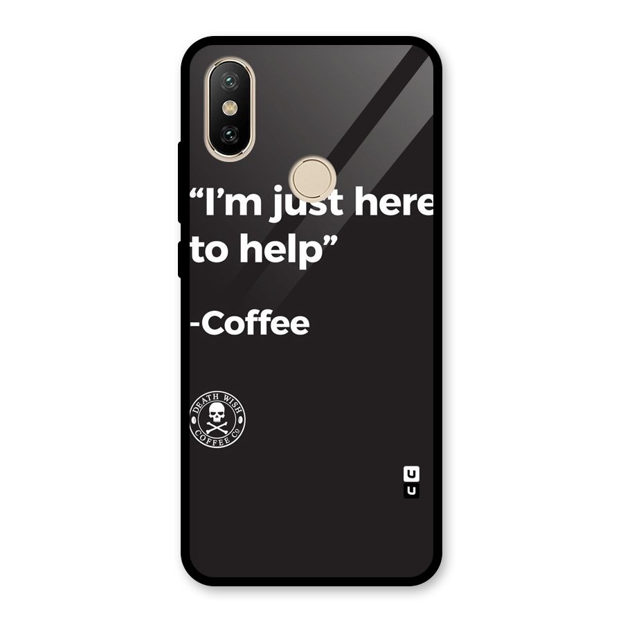 Here To Help Glass Back Case for Redmi A2