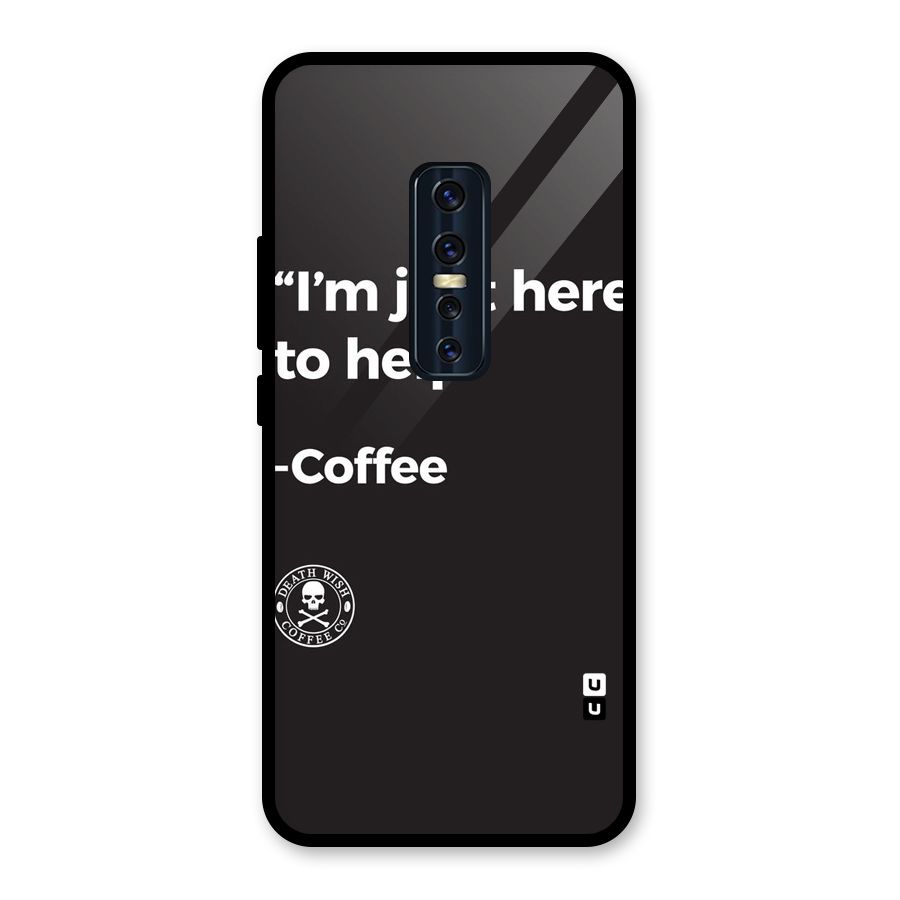 Here To Help Glass Back Case for Vivo V17 Pro