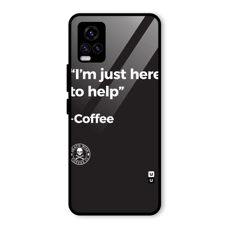 Here To Help Glass Back Case for Vivo V20 2021