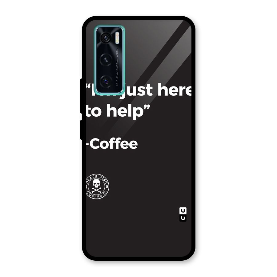 Here To Help Glass Back Case for Vivo V20 SE