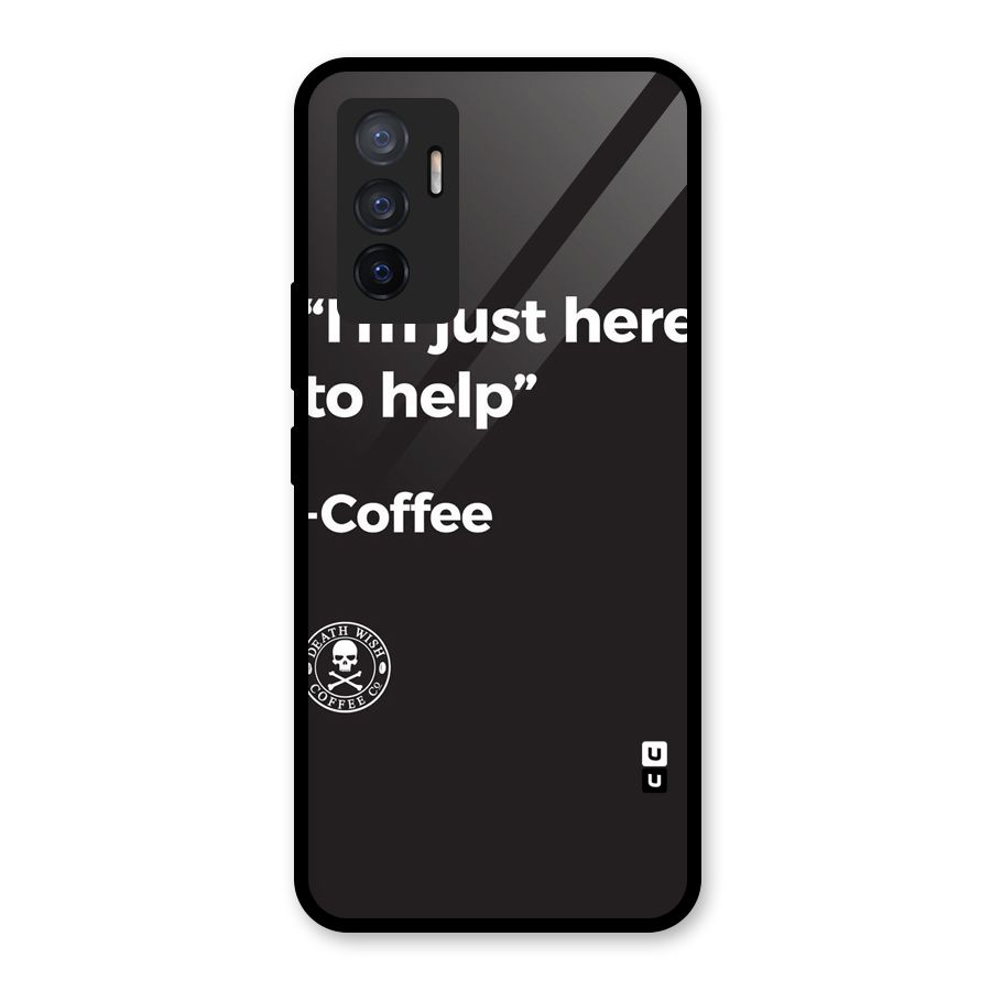 Here To Help Glass Back Case for Vivo V23e
