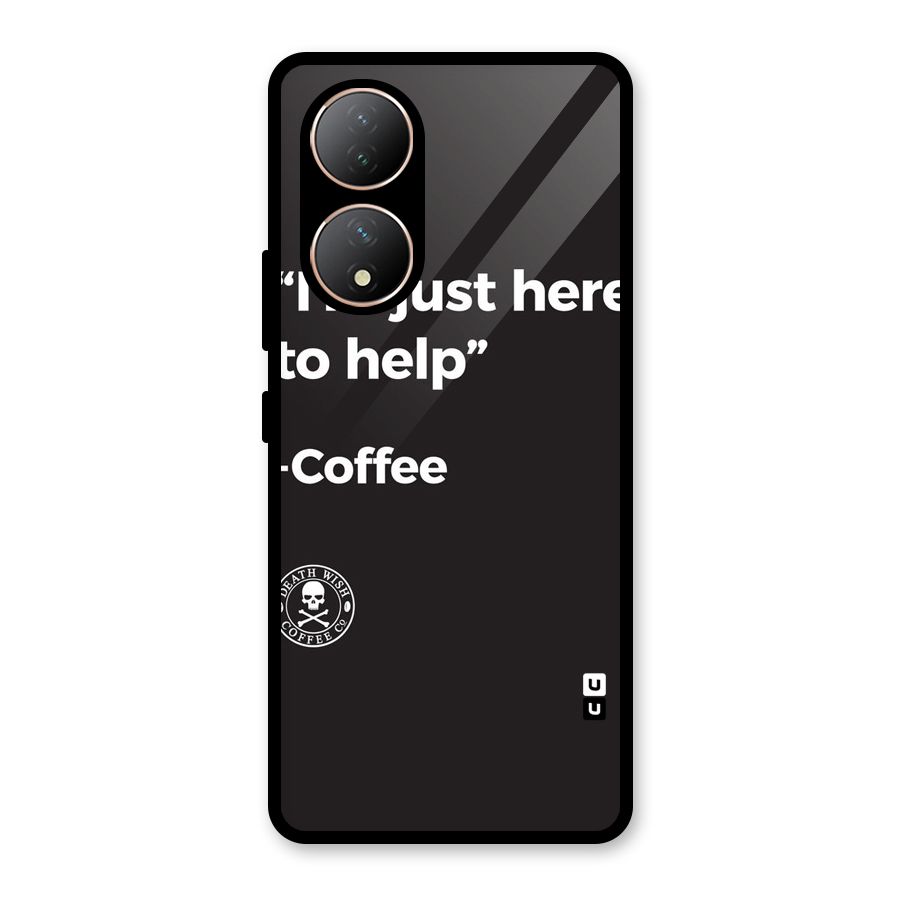 Here To Help Glass Back Case for Vivo Y100A