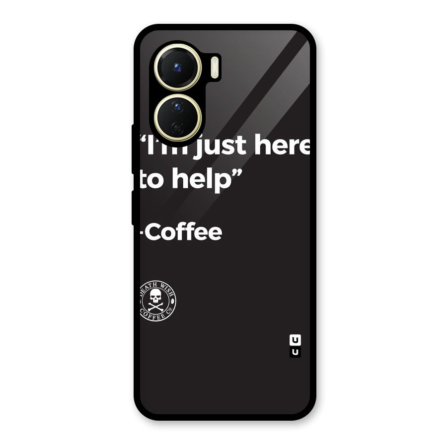 Here To Help Glass Back Case for Vivo Y56