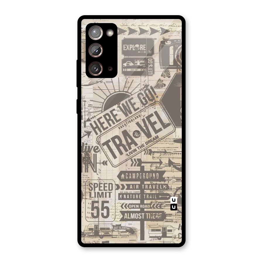 Here We Travel Glass Back Case for Galaxy Note 20