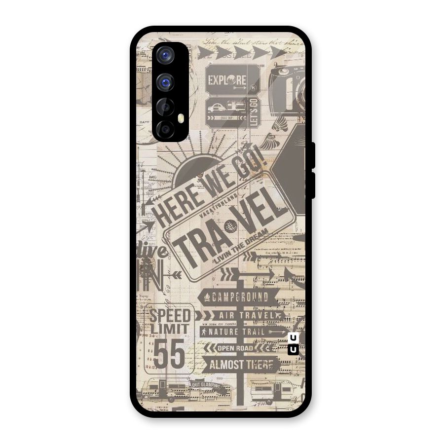 Here We Travel Glass Back Case for Realme 7