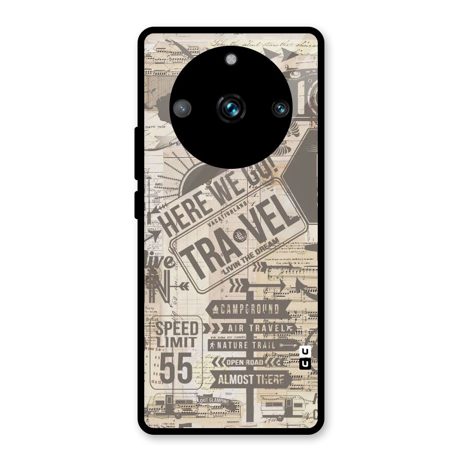 Here We Travel Glass Back Case for Realme Narzo 60 Pro