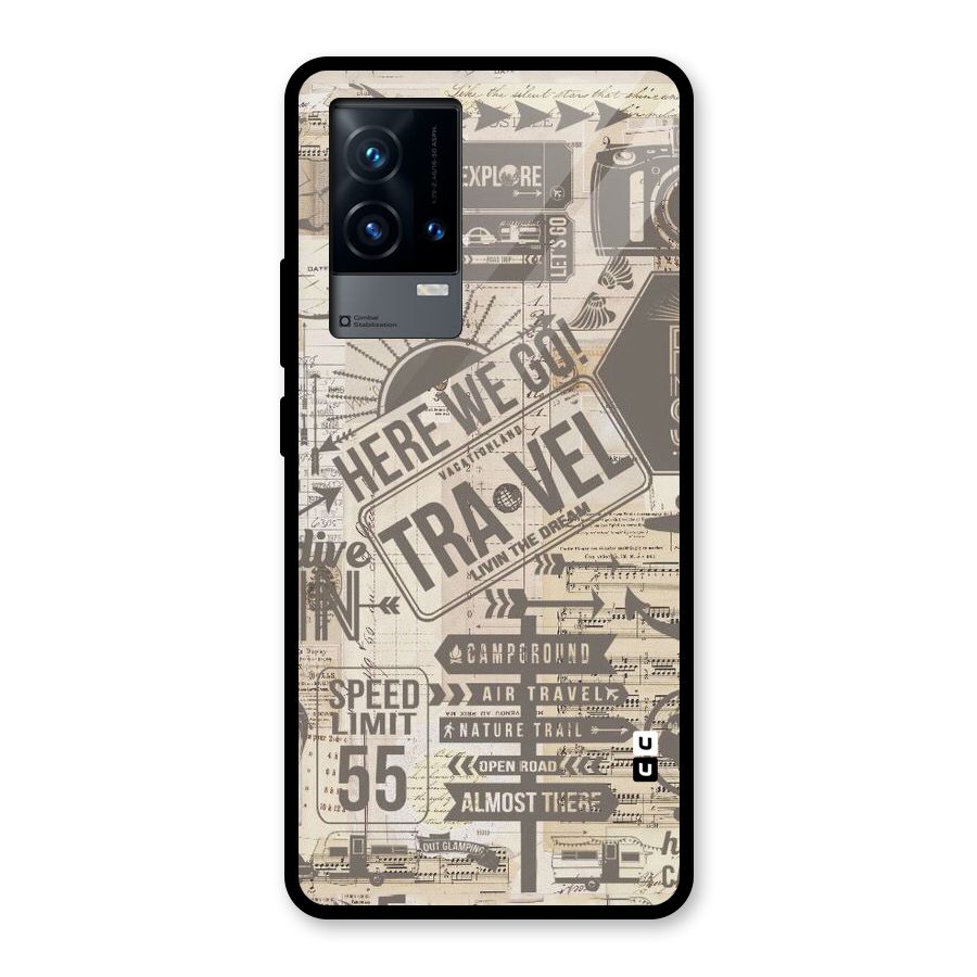 Here We Travel Glass Back Case for iQOO 9 5G
