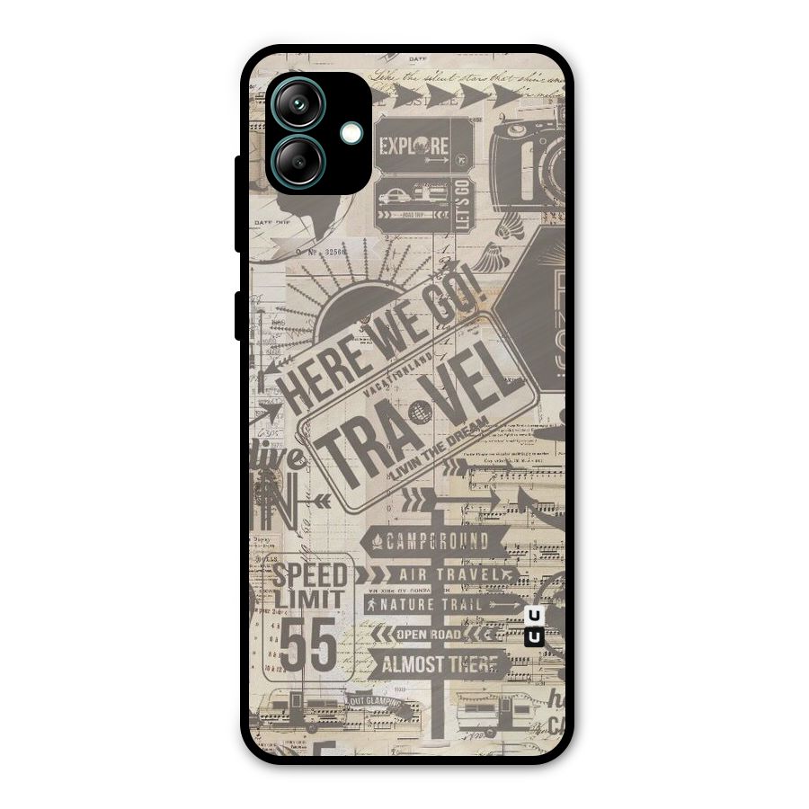 Here We Travel Metal Back Case for Galaxy A04
